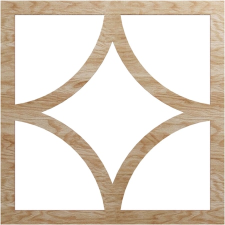 Ekena Millwork Statesman Wood Fretwork Pierced Ceiling Medallion, Red Oak, 22"OD x 14 1/8"ID x 3/8"T CMWP22X22X0375STRO